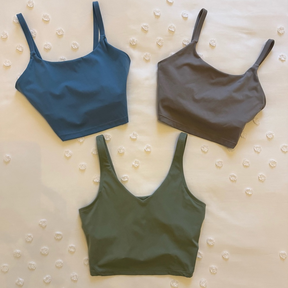 Set of Three Like New Workout Crop Tops/Sports Bras/Yoga Tops